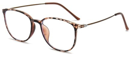 Nyxphy Blaulichtfilter Brille für Kurzsichtigkeit mit Entspiegelung - Leichte Ovale Kurzsichtige Sehhilfe für Damen und Herren