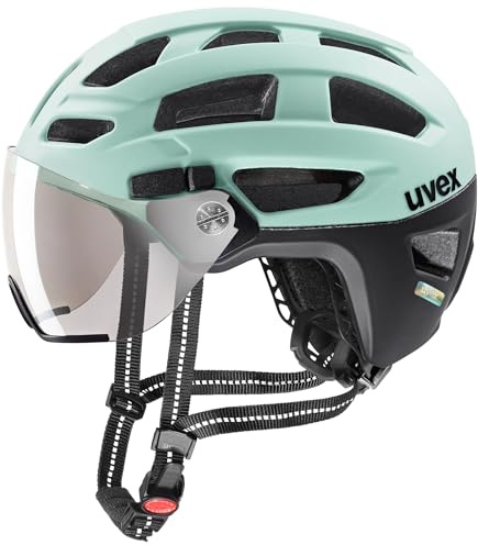 uvex Finale Visor - sicherer City-Helm für Damen und Herren - Filterkategorie 1 - inkl. LED-Licht