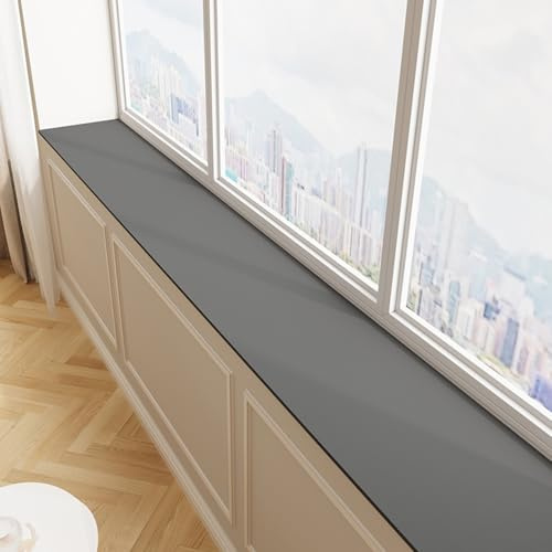 Window Sill Mat, Narrow Dustproof Window Sill Protector Cover, Diatom Mud Windowsill Pads Can Be Cut, for Window Sill Remodel(Gray,100x10cm/39.4x3.9in)