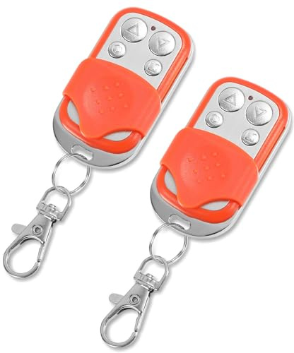 Jaxguom Telecomando per porta del garage Set da 2 pezzi, 4 funzioni dei tasti per porte del garage/cancelli, Telecomando radio 433 MHz