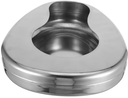 LRXIYODE Vasino in Acciaio Inossidabile Portatile per Pazienti Allettati, Versatile e Resistente, per Ospedali e Case di Riposo Design Argento Pratico