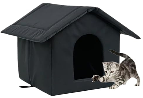 Outdoor Cat House - Insulated Weatherproof Feral Cat Shelter Foldable & Easy Assembles | Winter Resistant Dog Pets Kennel | Winter House For Indoor Outdoor Cats & Small Animals For Winterproof Garden