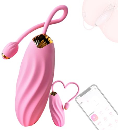 Guspiun Tragbar G Punkt Stimulator mit APP, Leise Vibro ei Sex Spielzeug für die Frau mit 9 Stoßfunktion & 9 Vibration, Vibratorensets für Frauen, Anal Vibratoren Erotik Sex Toy für Paare