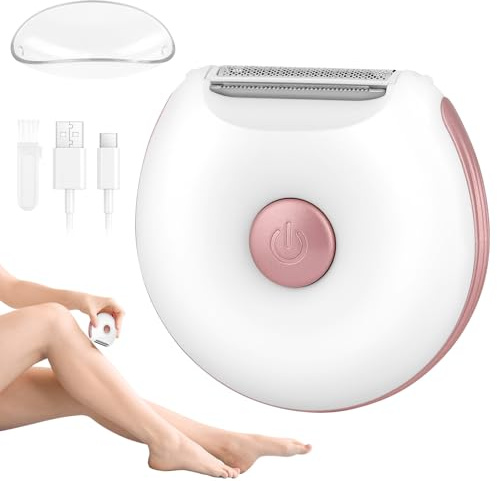 AYBUY Lady Shavers for Women, Electric Razor for Women & Facial Hair Remover, Rechargeable Bikini Trimmer for Face, Legs, Underarms & Bikini Line