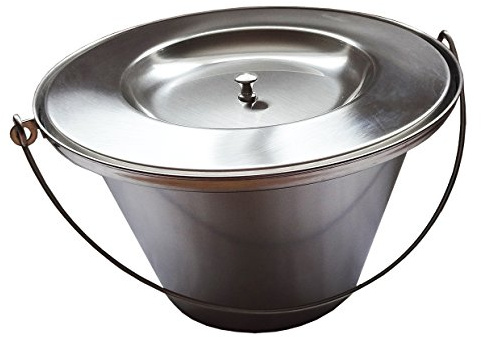 Pflegehome24® Toilettenstuhleimer universal, Edelstahl, Geruchsverschluß - Toiletteneimer