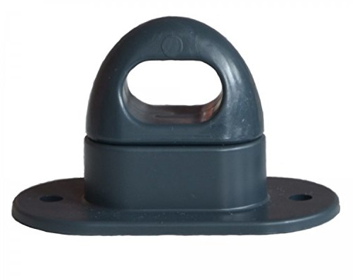 FKAnhängerteile 10 Stück Drehverschluss für Ovalösen, Kunststoff, 42x22mm, grau