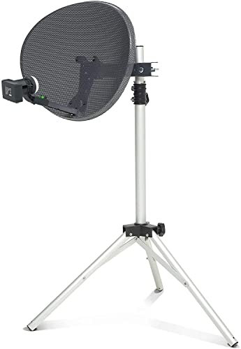 SSL Zone 1 Mini Dish Kit for Sky HD/Freesat/Hotbird/Polesat Satellite Dish Quad LNB Kit for Camping, Carvan or Holiday Home