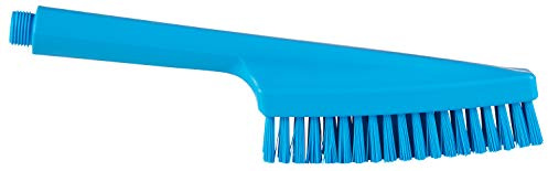 Vikan - Cepillo de mano de higiene - Con paso de agua - Duro - 330 mm - Azul