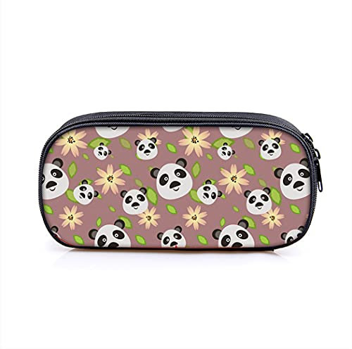 Abcsea Panda Niedliche Federmäppchen, Große Kapazität Federmäppchen, Stifteetui Groß (Blumen)