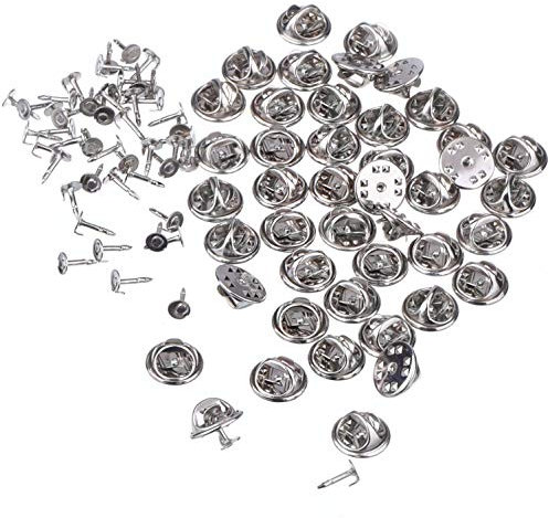 Milisten 50stücke Krawattennadeln Mit Clutch-rückseite Blanko-anstecknadeln Für -bastelprojekte Für Ansteckpins Und Namensschilder Silberfarbe Einfach Zu Verwenden