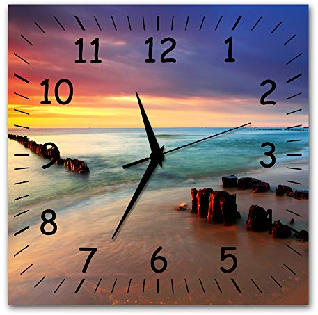 Bilder-Manufaktur BM wahlweise Funkwanduhr ODER Quarzwanduhr Funkwanduhren Funkuhr Wanduhr Funk ODER Quarz kein Ticken lautlos geräuschlos leise modern ohne Tickgeräusche MF10-9265-funk