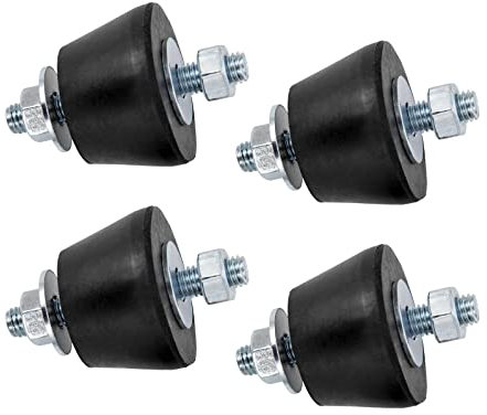 Cherbowing amortisseurs de vibrations de climatiseurs Pieds anti-vibrations de climatiseur split pour fixation antivibratoires amortisseurs support mural en caoutchouc amortisseur de vibrations