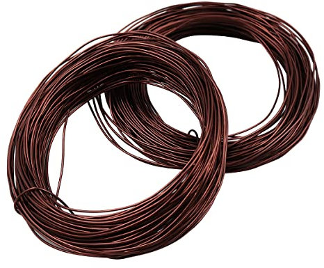 ANCLLO 4pcs X 10M Bonsai Care Tool Tree Training Wire 1.0mm Plant Craft Wire Filo di Alluminio Tessitura Artigianale, per Contenere Rami di Bonsai (Ogni Rotolo 10M, Marrone)