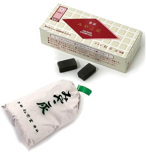 Shoyeido White Ash & 48-Piece Charcoal Pairing