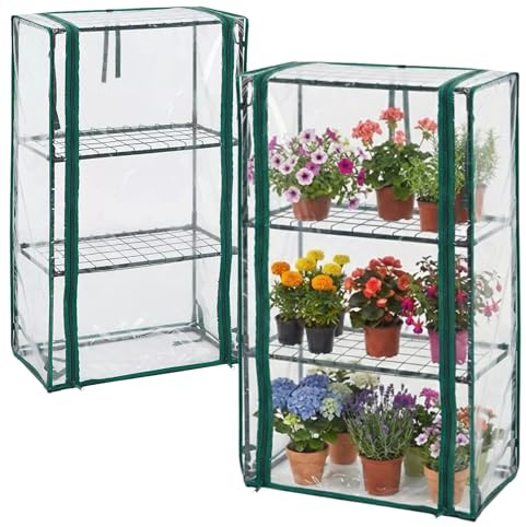 NEO TOOLS Gewächshaus Folie für den Garten, faltbar, pulverbeschichtete | Metallkonstruktion, Einfache Montage, Foliengewächshaus Gewächshaus, Für Tomaten
