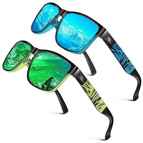 LINVO Polarisiert Sonnenbrille Herren Damen Verspiegelt Modisch UV400 Schutz Fahren Angeln CAT 3 CE