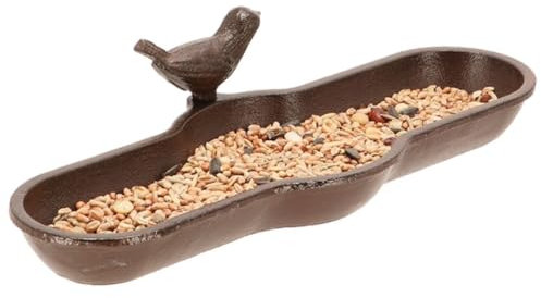 TOPANBIETER 999 Vogelbad - Wetterfest & Frostbeständig Gusseisen - Ideal für Balkon, Terrasse & Garten - In Geschenkbox