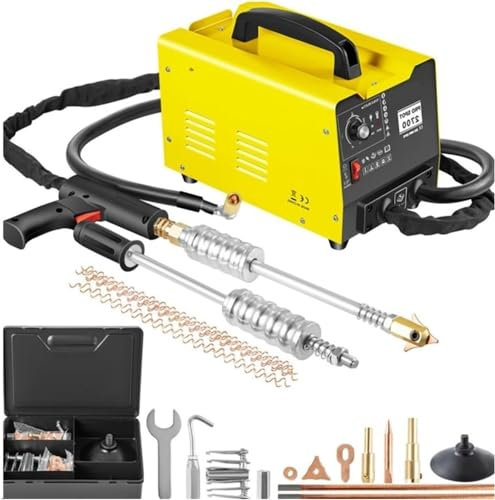 ZWQOZ Vehicle Panel Spot Welder Dent Puller Kit, 3500A Hand-Held Spotter Welding Car Body Bumper Repairing Tool for Sheet Metal, Surface Paint Anti-Oxidation, Corrosion-Resistant