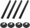 Pack of 4 Black 15mm Radiator Pipe Hole Covers - Durable Plastic Collars & Sleeves, Easy to Install and Remove, Perfect for Finishing and Protecting Exposed Pipe Holes