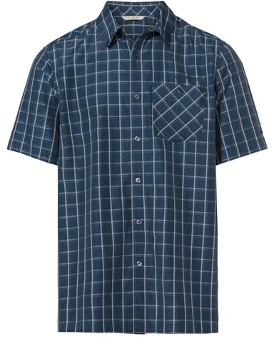 VAUDE Men's Albsteig Shirt III, Herren Kurzarm-Hemd zum Wandern, Dark sea/Dark sea, XXL