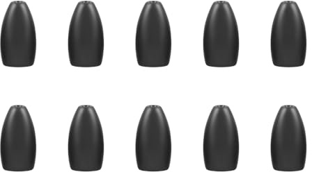Lot de 10 Plombs de Pêche en Acier Tungstène, Poids de Pêche Lisse 1,8g/2,7g/3,5g/8g/5,3g/7g/8,8g pour la Pêche au Bar