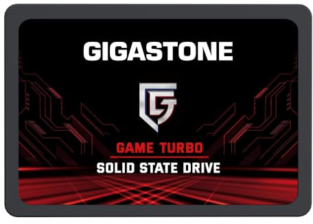 Gigastone SATA SSD Interne 1To 2.5 SATA III Interface 3D NAND Disque Dur SSD Disque de Jeu Compatible avec Ordinateurs Portables et Ordinateurs de Bureau 2.5 Pouces 550Mo/s SLC Cache
