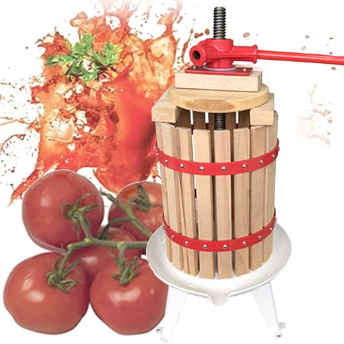 Pressoir à Fruits Et Vin Pressoir à Fruits Hydraulique 100% Naturel Fabrication De Jus Machine à Jus Manuelle Broyeur De Pommes, Raisins, Baies, LéGumes Huile D'Olive