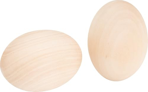 VBS Holz-Ei 6x4 cm Set aus 2 STK. dekorative Eier Holzmaterial
