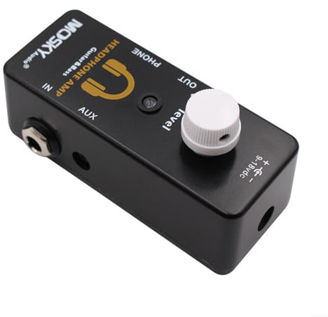 CNANRNANC Mini-Gitarrenverstärker, tragbarer Verstärker, Kopfhörer, Gitarreneffekt, Pedal-Lautsprecher, Verstärker-Effektverstärker für Moskyaudio für Heimübungen und Musikpartys