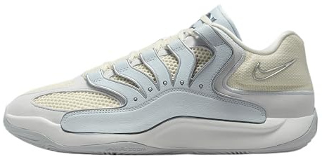 KD18 Chain Reaction Basketball Shoes (HV1992-001, Pure Platinum/Summit White/Summit White/Wolf Grey) Size 10