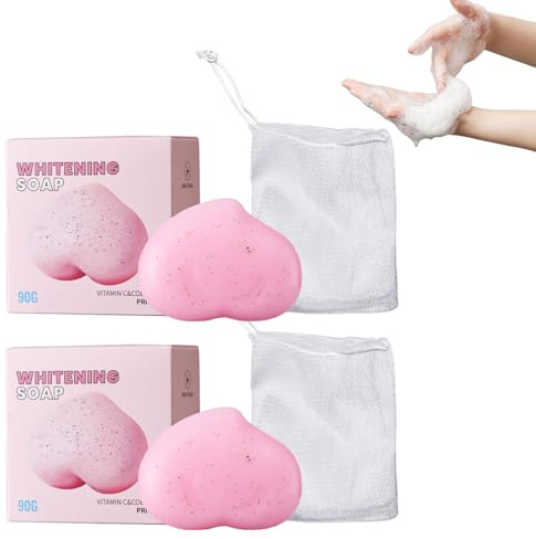 Savon Intime Pour Femmes à La Vitamine C & Collagène | 2 Pièces | Soin Quotidien Avec Ingrédients Naturels, élimine Les Odeurs & Taches Sombre | Hydratant, Non Irritant Pour Peaux Sensibles