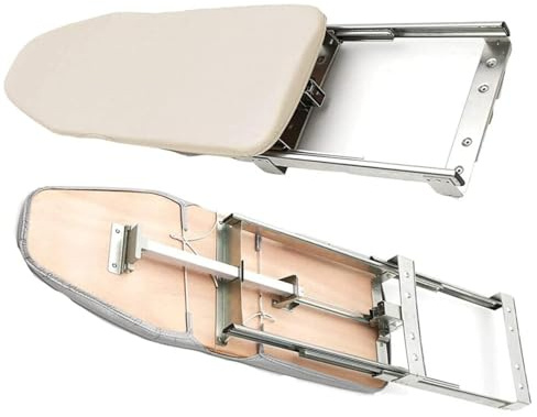 Tabla de Planchar retráctil y extraíble, estación de Planchado Plegable con rotación de 180° para Armario o Mueble, Ideal para casa, apartamento y lavandería.
