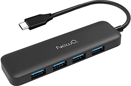 USB Hub mit USB C, Ultra Dünn U-S-B 3.0 Hub mit 2X U-S-B-A & 2X U-S-B-C, Kompakter Adapter für Laptop, PS4, Flash Drive, HDD, Xbox, Drucker, Maus, Tastatur, Computer Zubehör – Leicht & Tragbar