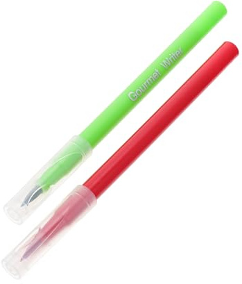 Warmhm 2pezzi Penna Per Torte Marcatori Decorativi Con Punta Morbida e Fine Pennarelli Di Colore Alimentare Per Biscotti Fondant e Dolci Strumenti Da Cottura Per Dettagli Precisi e Design