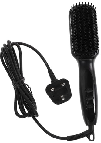 iplusmile Peigne Lisseur Multifonction Réglages de Température pour Barbe et Cheveux Brosse Chauffante Anti-dégâts avec Dents Fines et Protection Thermique pour Homme Style et Soin