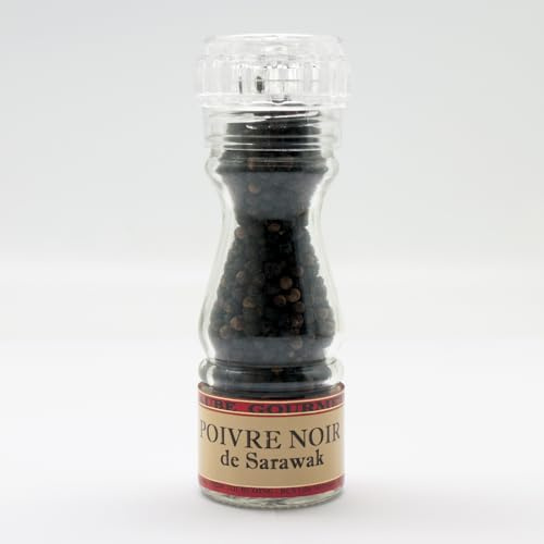 Poivre noir de Sarawak - Grand moulin rechargeable 60 g