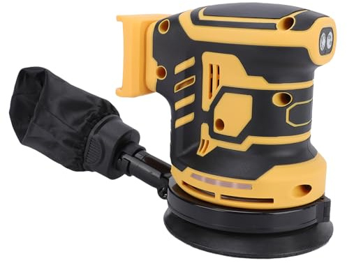Asixxsix Lijadora Orbital Inalámbrica, Lijadora de órbita Aleatoria de 500W 300W con Indicador de Batería LED y Bandeja Desmontable, para Lijado de Madera, Pulido de Metal