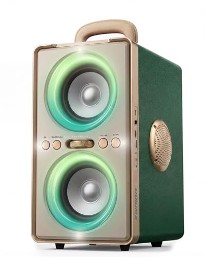 ODIOMX 240W Musikbox Bluetooth Groß, kraftvoller, lauter Klang mit tiefen Bässen, 20H Akku,TWS-Funktion, Party Bluetooth Lautsprecher für Outdoor, Partys, Strand, Garten und Zuhause (Green)