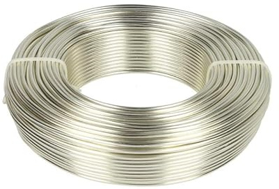 Aludraht ⌀ 2 mm – 60 m Rolle (500g) - Hochwertiger Basteldraht & Dekodraht zum Biegen - Aluminiumdraht für Floristik, Schmuck & DIY-Projekte - Große Farbauswahl (Champagner)