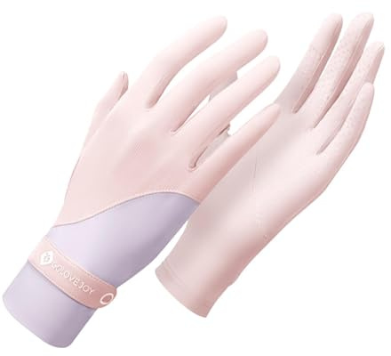 Guantes SPF – Guantes delgados para pantalla táctil, guantes térmicos de invierno delgados, cubierta de mano ligera con protección solar para mujer, guantes de protección UV para remo, canoa, remo