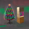 SHATCHI 4Ft/120cm Fibre Optic Christmas Star Topper-Multicolor LEDs 8 Changing Light Modes-Pre-Lit Green Artificial Xmas Tree, PVC, 120 cm