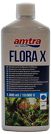 Amtra Flora X - Eisen- und Spurenelementzusatz für Aquarien, Dünger für Aquarienpflanzen, für Süßwasser, 1000 ml