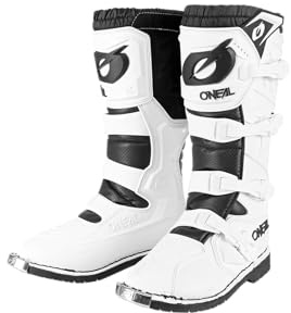 O'NEAL | Motocross-Stiefel | Enduro Motorrad | Komfort durch Air-Mesh-Innenleben, verstellbare Verschlussschnallen, hochwertiges Synthetik-Material | Boots Rider Pro | Erwachsene | Weiß | Größe 49