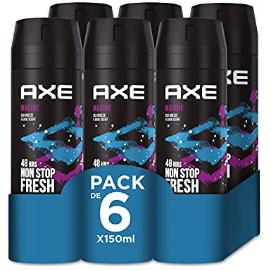 Axe Bodyspray Marine Deodorant für Herren, 150 ml, 6 Stück
