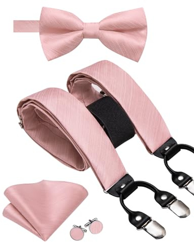 Dubulle Herren-Fliege und Anstecknadel-Set, Paisleymuster, florale Fliege und Taschenmanschettenknöpfe, Hochzeit