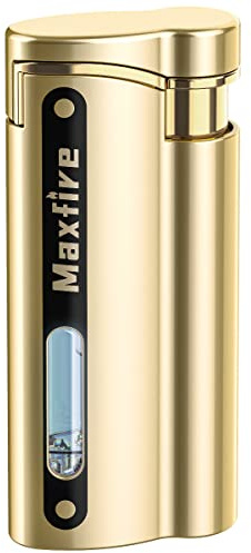Maxfire Jet Flame Torch Lighter Gas Butane Refillable, Adjustable Red Flame, Windproof (Sold without Gas)