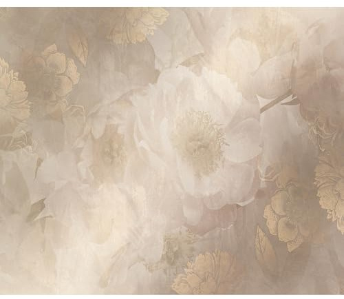 murando - Fototapete Premium-Vlies Blumen, 350x256 cm, Schlafzimmer, modern | Premium-Vliesstoff, Full HD Druck, hochwertige Verarbeitung fürs Wohnzimmer, schnelle Montage, lichtbeständig, geruchsfrei