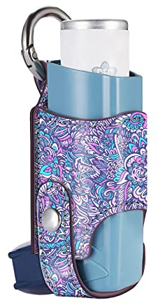 MEDMAX Custodia in pelle PU per Inalatore per Asma, Leggera Protettiva Porta Borsa da Viaggio con Moschettone, Inalatore non incluso (Solo Custodia), (Z-Paisley viola)