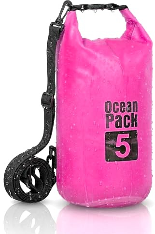 Cable Technologies Dry Bag wasserdichte Tasche - 2l 5l 10l 20l | Wasserfester Packsack Seesack Beutel Waterproof Drybag + Roll-Top + Schultergurt | Schwimmen Strand Kanu SUP Kajak