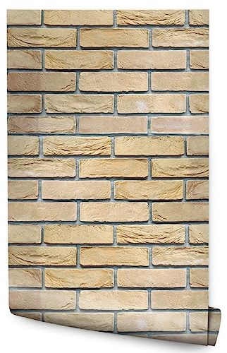 Muralo – 3D-tapet stenutseende – fibertapet – fototapet 3D-effekt – tapet för vardagsrum sovrum tapet stentapet – tegelmönster – [0,53 x 3 m]